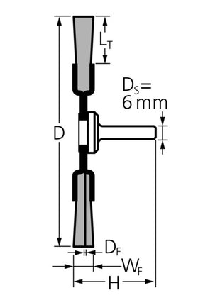 PFERD Rundbürste RBU INOX Ø 40 mm Drahtstärke 0,2 mm ( 8000433038 )