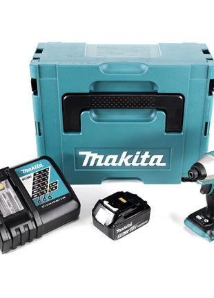 Makita DTD 155 RT1J 18 V Brushless Li-Ion Akku Schlag Schrauber im Makpac + 1 x BL1850 5,0 Ah Akku + 1 x DC 18 RC Ladegerät - Toolbrothers