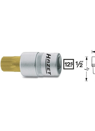 HAZET Steckschlüsseleinsatz 990-6 1/2 ″ Innen-Vielzahn ( 8000465951 )