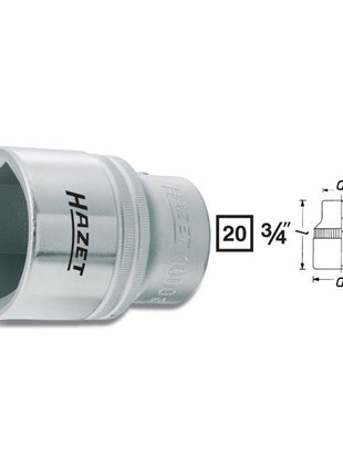 HAZET Steckschlüsseleinsatz 1000 3/4 ″ 6-kant ( 8000466301 )