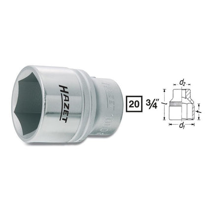 HAZET Steckschlüsseleinsatz 1000 3/4 ″ 6-kant ( 8000466306 )