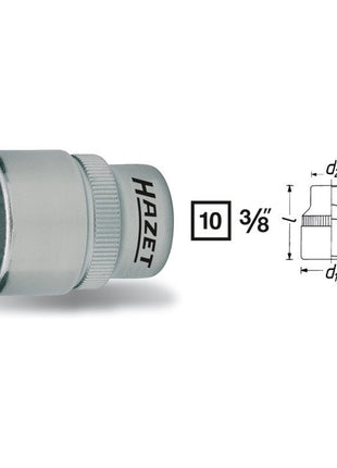 HAZET Steckschlüsseleinsatz 880 3/8 ″ 6-kant ( 8000466451 )