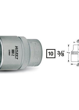 HAZET Douille 880Z 3/8 ″ 12 pans ( 8000466594 )