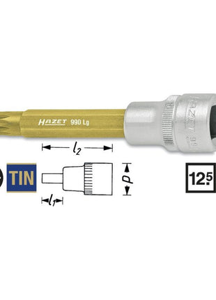 HAZET Steckschlüsseleinsatz 990LG-6 1/2 ″ Innen-Vielzahn ( 8000466700 )