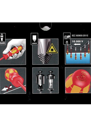 Wera Kraftform Big Pack 100 VDE Schraubendreher Set 14-tlg. + 2x Rack Wandhalterung ( 05105631001 ) - Toolbrothers