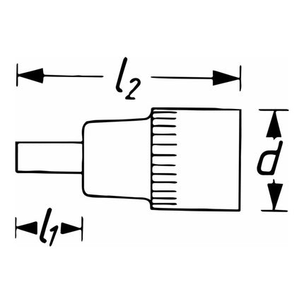 HAZET Steckschlüsseleinsatz 986L 1/2 ″ Innen-6-kant ( 8000753789 )