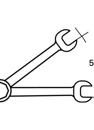 STAHLWILLE Clé mixte à cliquet 17F ouverture de clé 13 mm longueur 182 mm ( 8000755556 )