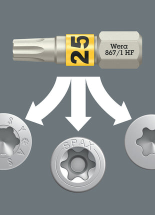 WERA Bit 867 TORX® HF 1/4 ″ TX 20 Länge 25 mm ( 8002899412 )