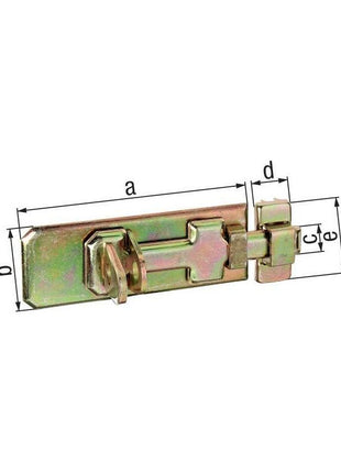 GAH Sicherheits-Schlossriegel Länge 100 mm Breite 40 mm ( 8002901568 )