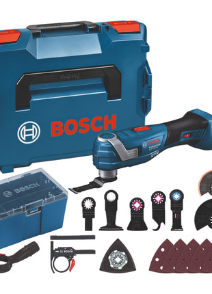 Bosch GOP 18V-34 Professional Akku Multi Cutter 18 V Starlock Plus ( 06018G2002 ) + 17 tlg. Zubehör + L-Boxx - ohne Akku, ohne Ladegerät