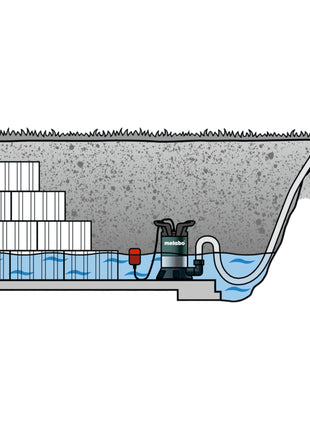 Metabo TP 12000 SI Klarwasser Tauchpumpe 600 W 11700 l/h 9 m ( 0251200009 )