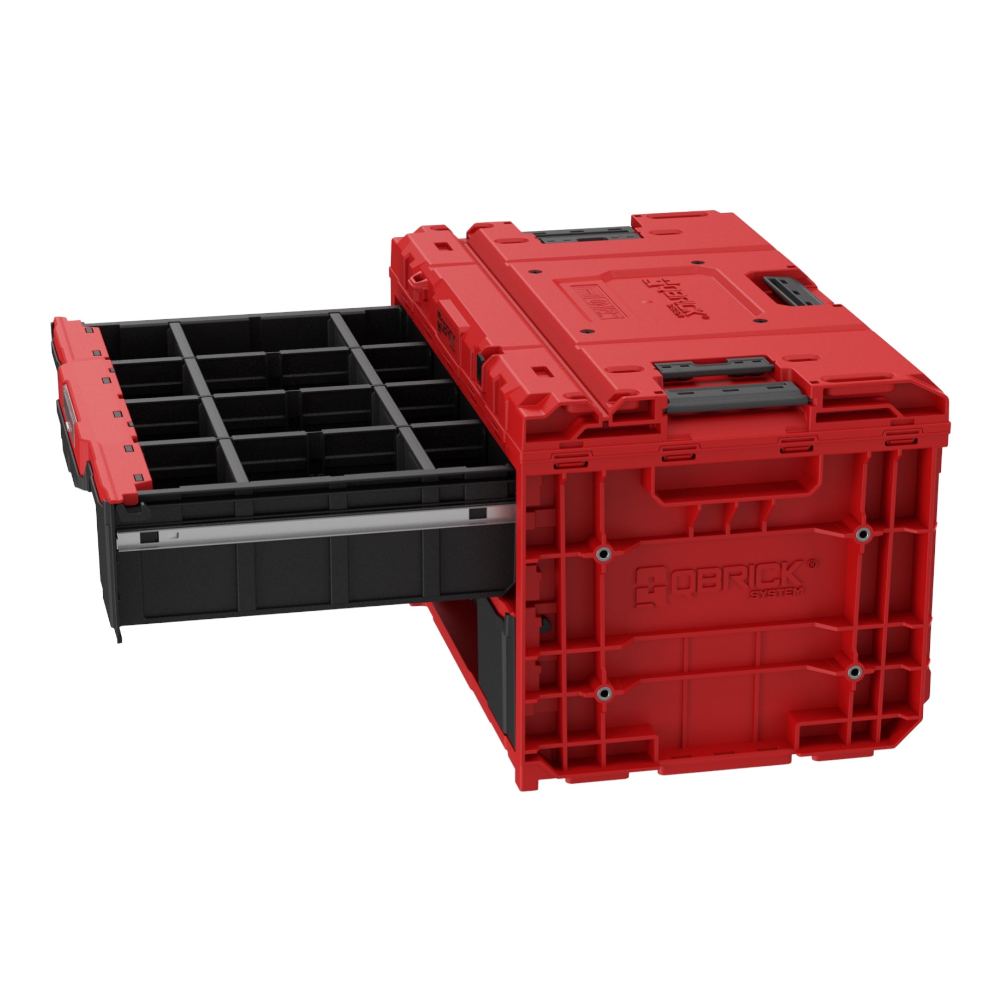 Qbrick System ONE Drawer 2 Toolbox 2 0 RED Ultra HD Custom Werkzeugbox 587 x 380 x 340 mm 29 l mit zwei Schubladen 1 - toolbrothers
