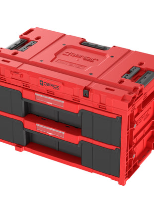 Qbrick System ONE Drawer 2 Toolbox 2.0 RED Ultra HD Custom Werkzeugbox 587 x 380 x 340 mm 29 l mit zwei Schubladen