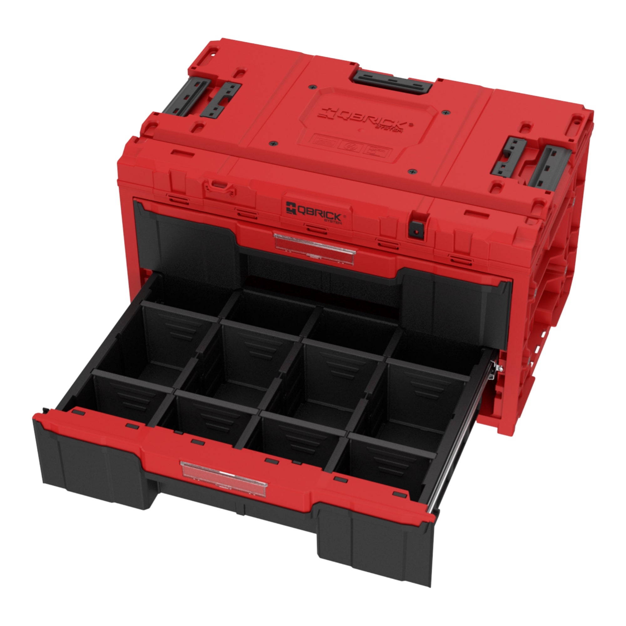Qbrick System ONE Drawer 2 Toolbox 2 0 RED Ultra HD Custom Werkzeugbox 587 x 380 x 340 mm 29 l mit zwei Schubladen 3 - toolbrothers