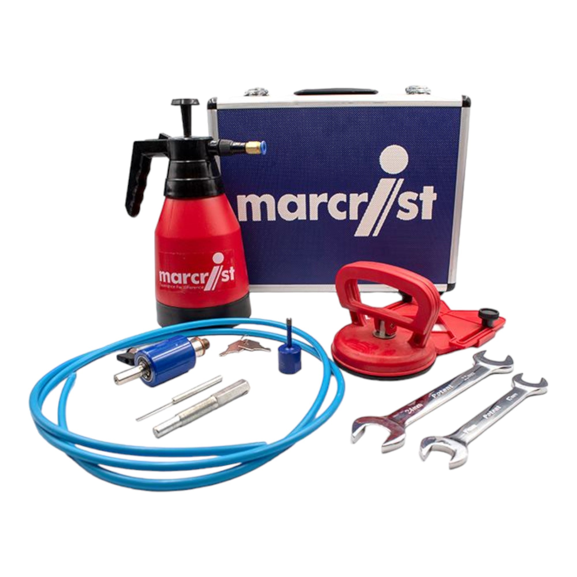 Marcrist PG850 Starter Fliesenleger Set mit PG850 Fliesenbohrkrone 6 mm Wasserdruckflasche Universal Anbohrhilfe 490 001 004 Koffer  1 - toolbrothers