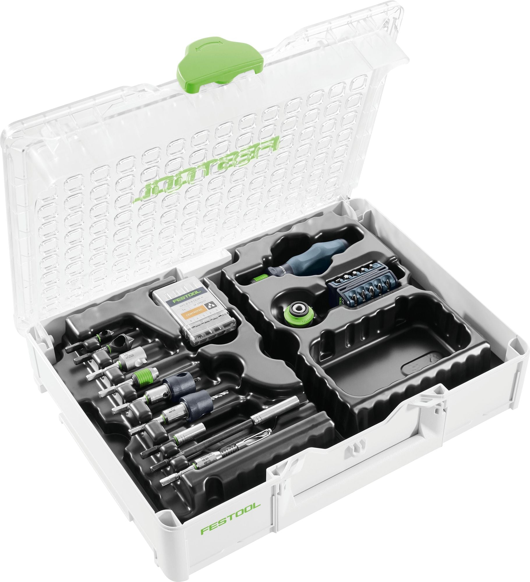 Festool SYS3 M 89 ORG CE-SORT Montagepaket ( 576804 ) für Festool Akku-Bohrschrauber und Akku-Schlagbohrschrauber mit FastFix Aufnahme und Werkzeugfutter WH-CE CENTROTEC