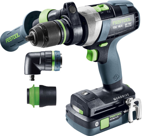 Festool TDC 18/4 5.0/4.0 I-Set taladro atornillador a batería QUADRIVE (577612)