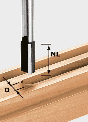 Fraise à rainurer Festool HW S8 D12/30 (491649) pour OF 900, OF 1000, OF 1010, OF 1010 R, OF 1400, OF 2000, OF 2200