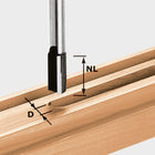 Festool HW S12 D12/40 Nutfräser ( 491087 ) für OF 1400, OF 2000, OF 2200