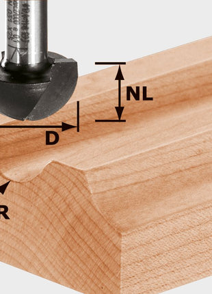 Fraise à rainurer Festool HW S8 R8 (490985) pour OF 900, OF 1000, OF 1010, OF 1010 R, OF 1400, OF 2000, OF 2200