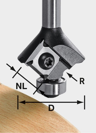 Festool S8 HW R3 D28 KL12,7 MFK Abrundfräser-Wendeplatten ( 499808 ) für Modulkantenfräse MFK 700 EQ/B-Plus