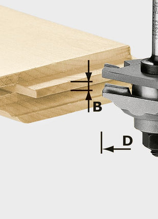 Festool HW S8 D46 x D12-FD Profil-Federfräser ( 490643 ) für OF 900, OF 1000, OF 1010, OF 1010 R, OF 1400, OF 2000, OF 2200