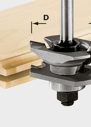 Fraise à rainurer profilé Festool HW S8 D46 x D12-NT (490645) pour OF 900, OF 1000, OF 1010, OF 1010 R, OF 1400, OF 2000, OF 2200