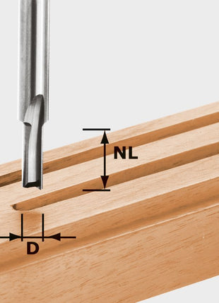 Fraise à rainurer Festool HW S8 D5/12 (490954) pour OF 900, OF 1000, OF 1010, OF 1010 R, OF 1400, OF 2000, OF 2200