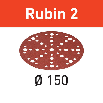 Festool STF D150/48 P100 RU2/10 Schleifscheibe Rubin 2 ( 575181 ) für RO 150, ES 150, ETS 150, ETS EC 150, LEX 150, WTS 150, HSK-D 150