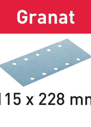 Festool STF 115x228 P100 GR/100 bandes abrasives grenat (499632) pour RS 200, RS 2, RS 100, RS 100 C, RS 1, RS 1 C, HSK-A 115 x 226