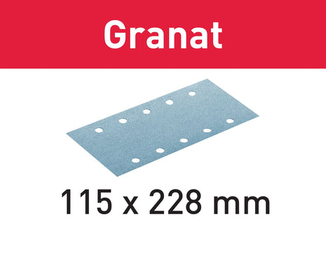 Festool STF 115X228 P120 GR/100 tiras de lija granate (498947) para RS 200, RS 2, RS 100, RS 100 C, RS 1, RS 1 C, HSK-A 115 x 226