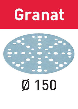 Disco abrasivo Festool STF D150/48 P1200 GR/50 granate (575176) para RO 150, ES 150, ETS 150, ETS EC 150, LEX 150, WTS 150, HSK-D 150