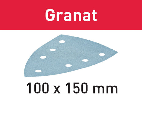 Festool STF DELTA/7 P150 GR/100 feuille abrasive grenat (497139) pour DTS 400, DTSC 400, DS 400