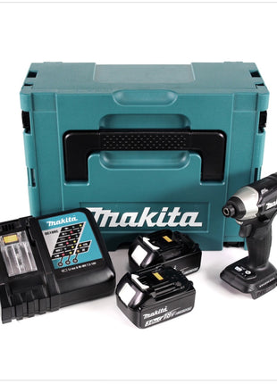 Makita DTD 155 RFJB Akku Schlagschrauber 18 V Brushless Sonderausgabe schwarz im MAKPAC + 2 x BL1830 3,0 Ah Akku + 1 x DC 18 RC Ladegerät - Toolbrothers