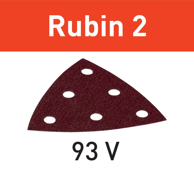 Festool STF V93/6 P80 RU2/50 Schleifblatt Rubin 2 ( 499163 ) für RO 90 DX, DX 93, RS 300, RS 3, LRS 93 (Bügeleisenschleifschuh)