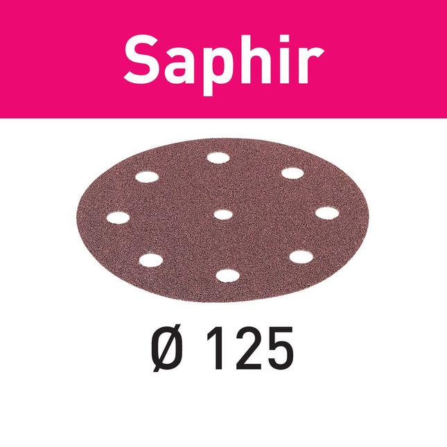 Festool STF D125/8 P80 SA/25 Schleifscheibe Saphir ( 493127 ) für RO 125, ES 125, ETS 125, ETSC 125, ES-ETS 125, ES-ETSC 125, ETS EC 125, LEX 125