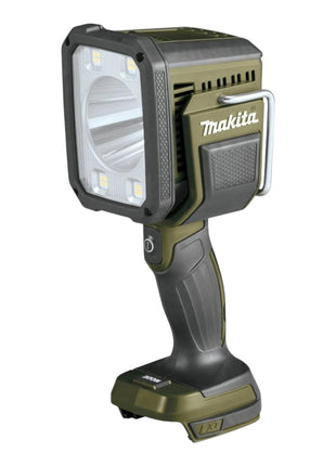 Makita DML 812 SM1 Foco manual a batería 18 V 1250 lm LED verde oliva edición especial para aventuras al aire libre + 1x batería 4,0 Ah + cargador