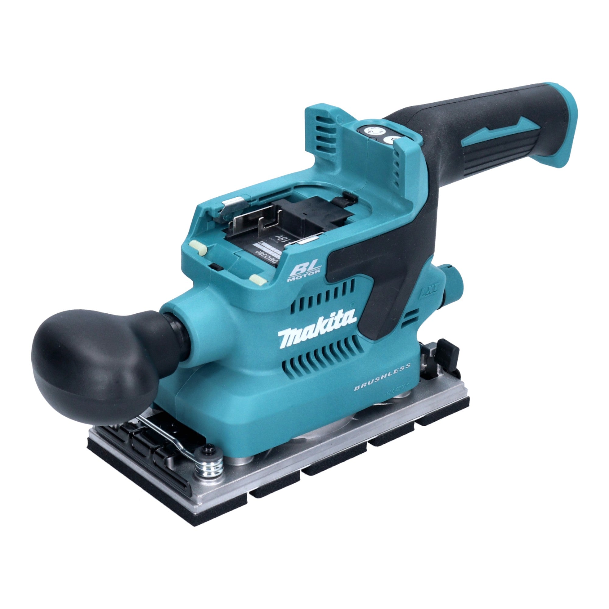 Makita DBO 380 RM Akku Schwingschleifer 18 V 93 x 185 mm Brushless 2x Akku 4 0 Ah Ladegeraet 1 - toolbrothers