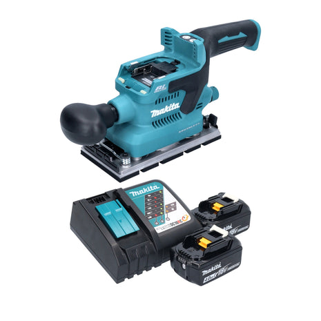 Makita DBO 380 RM Ponceuse vibrante sans fil 18 V 93 x 185 mm Brushless + 2x batterie 4,0 Ah + chargeur