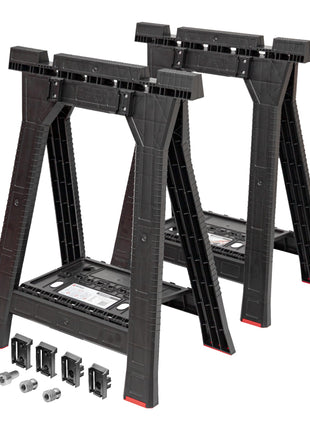 Qbrick System Werkstattbock Set + Custom Connect 2 Stück 580 x 770 mm 350 kg