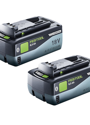 Festool Akku Set 2x BP 18 Li 8,0 HP-ASI Akku 18 V 8,0 Ah ( 2x 577323 ) 8000 mAh Li-ion mit Ladestandanzeige