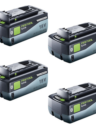 Festool Akku Set 4x BP 18 Li 8,0 HP-ASI Akku 18 V 8,0 Ah ( 4x 577323 ) 8000 mAh Li-ion mit Ladestandanzeige