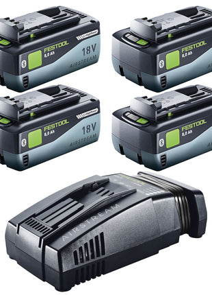 Kit d'énergie Festool 18V 4x8.0/SCA16 4x batterie 18 V 8,0 Ah (4x 577323) + chargeur (576953)