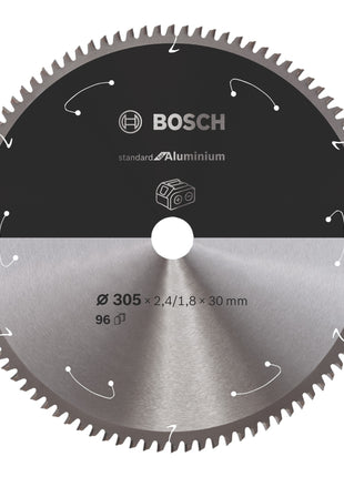 Bosch Standard pour lame de scie circulaire aluminium 305 x 2,4 x 30 mm 96 dents (2608837782)