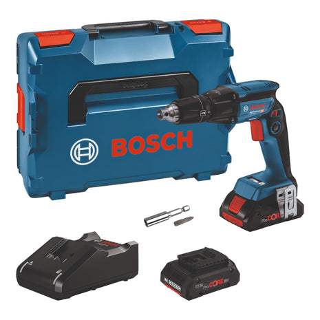 Bosch GTB 18V-45 Professional Visseuse pour cloisons sèches sans fil 18 V 6 Nm Brushless ( 06019K7002 ) + 2x batterie ProCORE 4,0 Ah + chargeur + L-Boxx