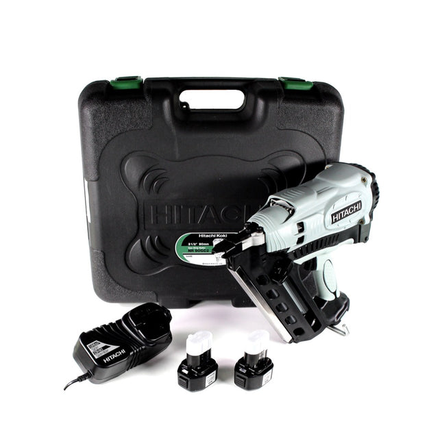 Hitachi NR 90GC2 Gas Power Akku Streifen Nagler im Koffer mit 2x Akku, Ladegerät, Schutzbrille, Öl und Inbusschlüssel - Toolbrothers