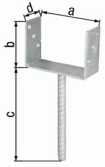 GAH U-Pfostenträger ETA-10/0210 81x100x200x60mm ( 3000200703 )