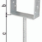 GAH U-Pfostenträger ETA-10/0210 101x100x200x60mm ( 3000200706 )