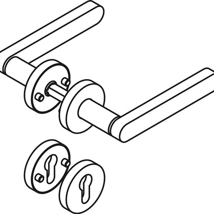 HEWI Rosettengarnitur 270XAH01.130 Edelstahl ( 3000207491 )