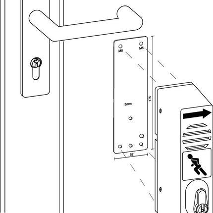 GFS Montageplatte 901 670 Montage an Brandschutztüren ( 3000250547 )